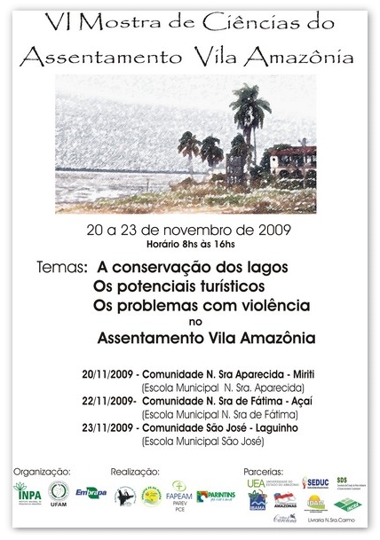 Cartaz VII Mostra Ciências 2009.